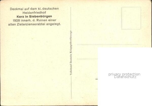Kerz Siebenbuergen Denkmal Heldenfriedhof Zisterzienserabt – Bild 2