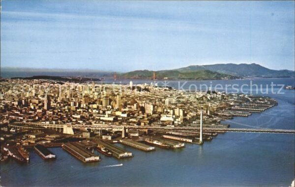 San Francisco California Skyline Waterfront Bridge