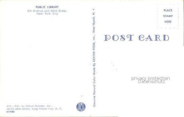 New York City Public Lirbrary 5th Avenue 42nd Street – Bild 2