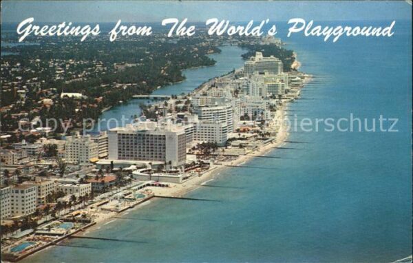 Miami Beach Fliegeraufnahme Hotels Beach