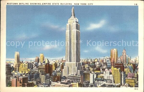 New York City Skyline Empire Stat Building