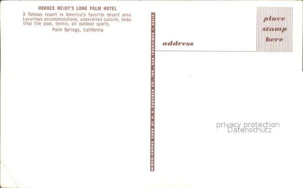 Palm Springs Horace Heidts Lone Palm Hotel – Bild 2
