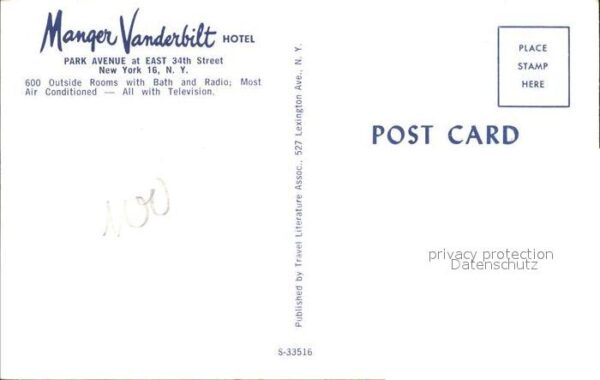 New York City Manger Vanderbilt Hotel Park Avenue Aut – Bild 2