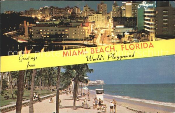 Miami Beach Beach and Skyline