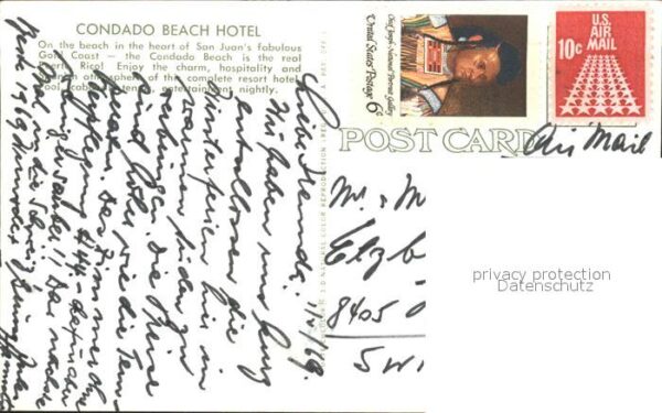 Puerto Rico USA Condado Beach Hotel Flugaufnahm – Bild 2