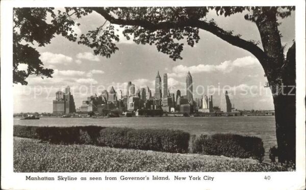 New York City Manhattan Skyline fro Governors Island