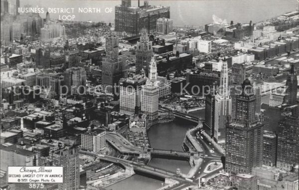 Chicago Illinois Business District North of Loop Flugauf
