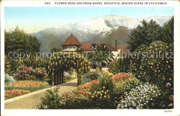 California US-State Flower Beds and Snow Banks