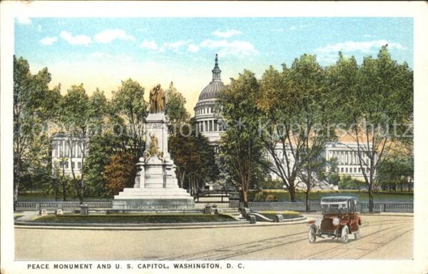 Washington DC Peace Monument and Capitol Auto