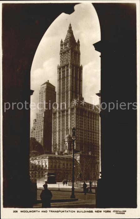 New York City Woolworth and Transportation Building