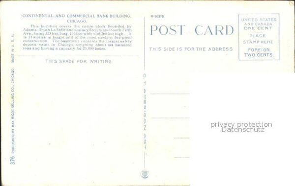 Chicago Illinois Contineantal Commercial Bank Building A – Bild 2