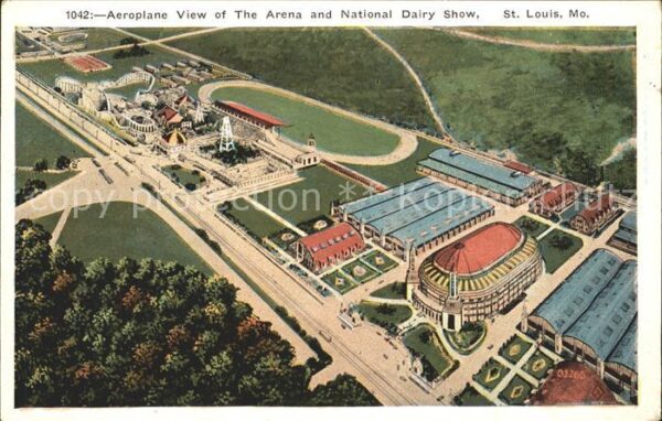 St Louis Missouri Fliegeraufnahme Arena and Nationa Dairy