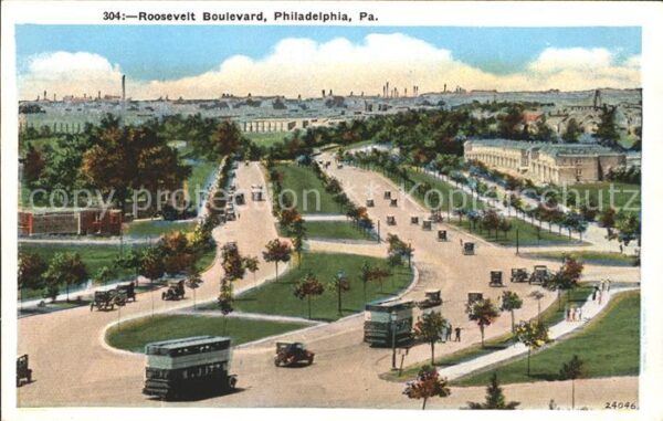 Philadelphia Pennsylvania Roosevelt Boulevard Doppeldeckerbusse A