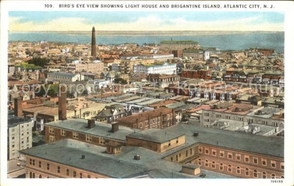 Atlantic City New Jersey Fliegeraufnahme Light House and Brigant