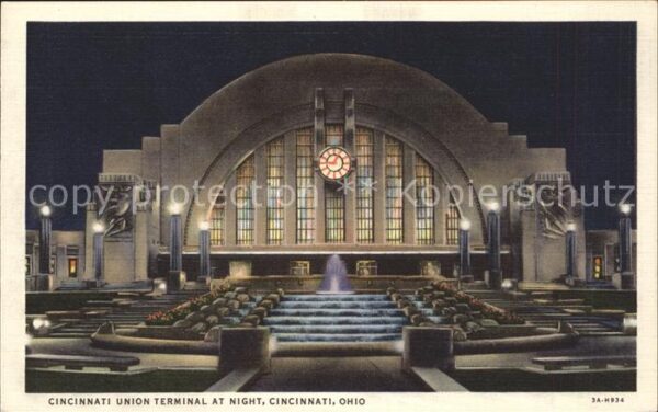 Cincinnati Ohio Union Terminal at Night
