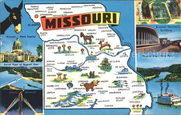 Missouri US-State Karte und Sehenswürdigkeiten