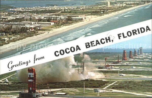 Cocoa Beach Fliegeraufnahme Strand und Türme