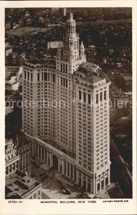 New York City Fliegeraufnahme Municipal Building
