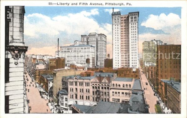 Pittsburg Pennsylvania Liberty and Fifth Avenue