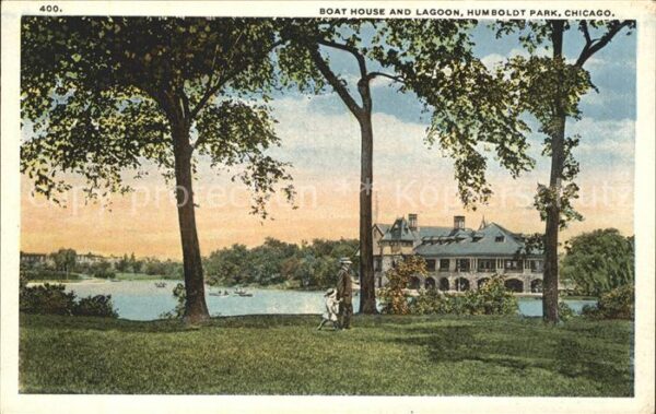 Chicago Illinois Boat House and Lagoon Humboldt Park