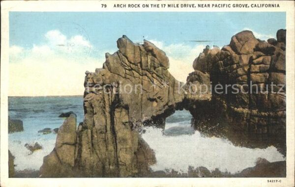 Pacific Grove Arch Rock on the 17 Mile Drive