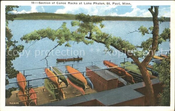 St Paul Minnesota Sectione of Canoe Racks at Lake Phalen