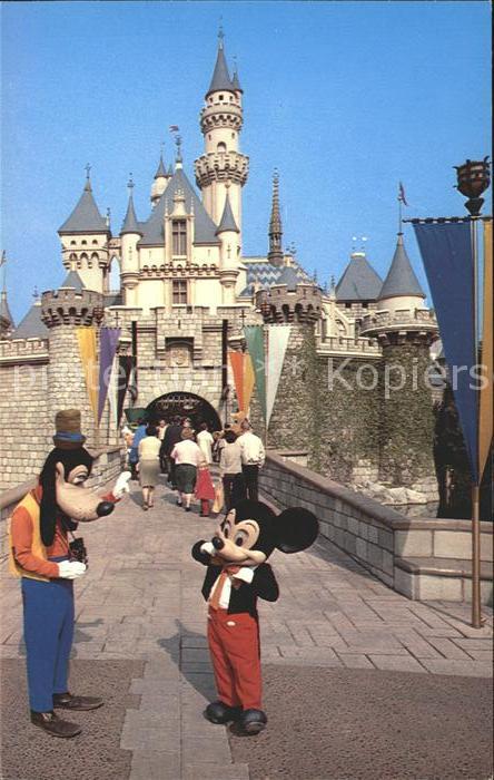 Disneyland Orlando Mickey Goofy Sleeping Beauty's Castle F