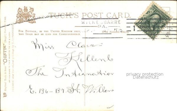 Verlag Tucks Oilette Nr. 7148 Cratihie Church E. Longstaffe – Bild 2