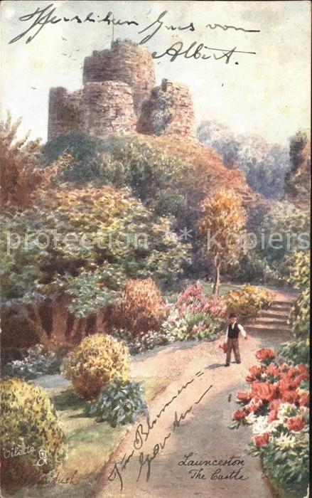 Verlag Tucks Oilette Nr. 7073 Launceston Castle H. B. Wimbush