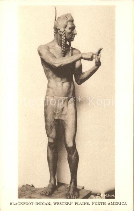Skulpturen Blackfoot Indian Western Plains North A