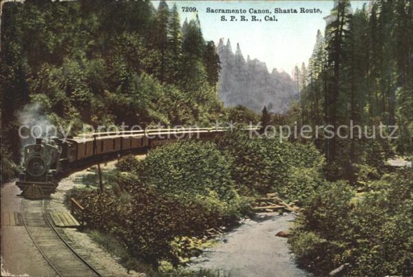 Lokomotive Sacramento Canon Shasta Route Californi