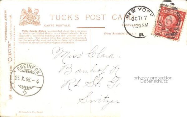 Verlag Tucks Oilette Nr. 7197 Valle Crucis Abbey Llangollen – Bild 2