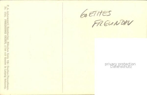 Goethe Johann Wolfgang von Friederike Elisabeth Oeser F. A. Ackerm – Bild 2