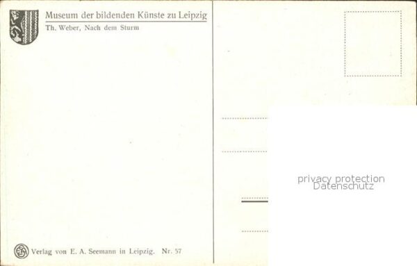 Kuenstlerkarte Th. Weber Nach dem Sturm Nr. 57 Dampfer – Bild 2