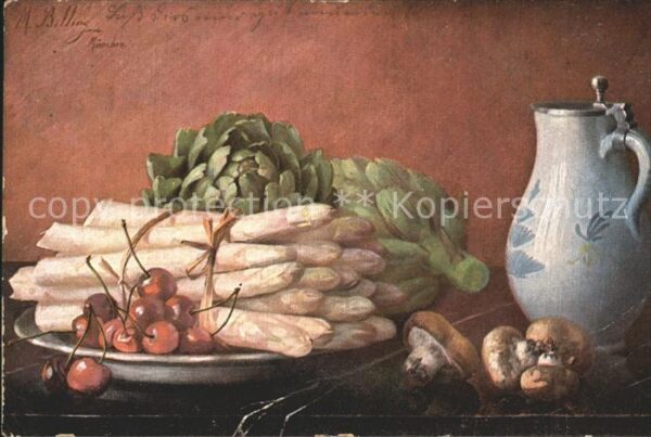 Pilze Spargel Artischocken Kirschen Künstlerk