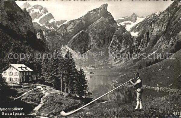 Alphorn Alphornbläser Seealpsee