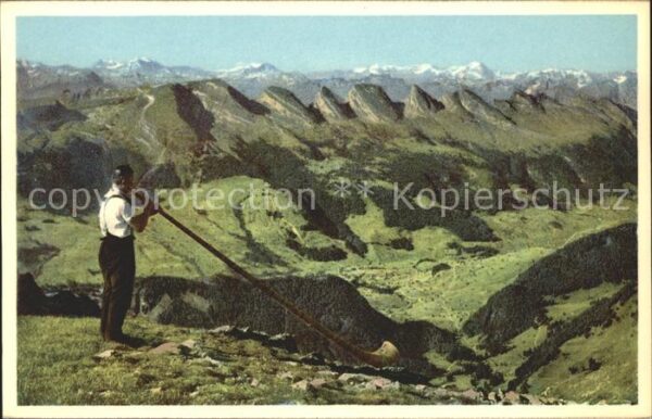Alphorn Alphornbläser Säntis Churfirsten Schwyz