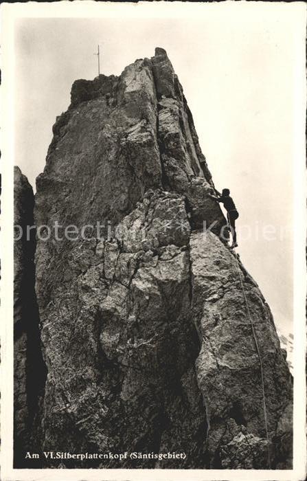 Bergsteigen Klettern VI. Silberplattenkopf Foto J. Gaberell
