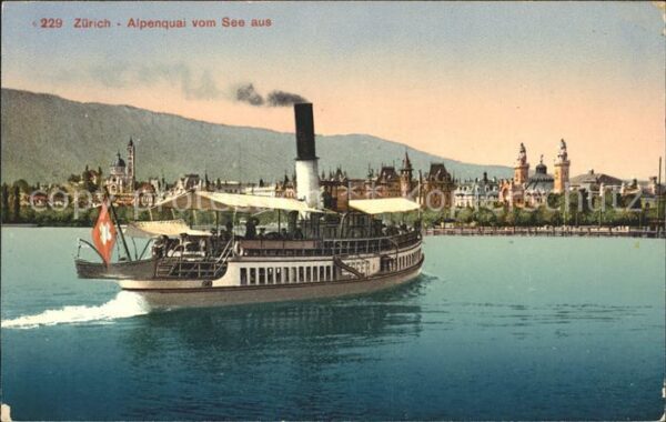 Dampfer Binnenschifffahrt Zürich Alpenquai