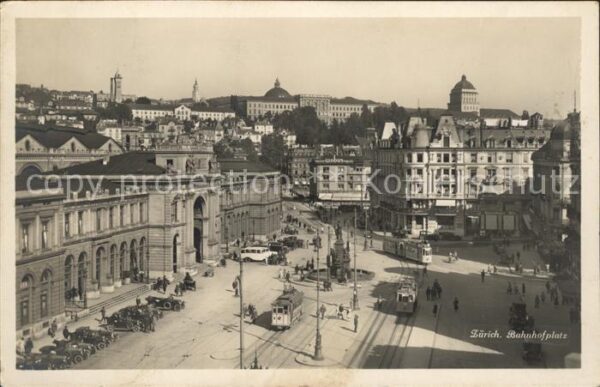 Strassenbahn Bahnhofplatz Zürich