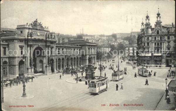 Strassenbahn Zürich Bahnhofplatz