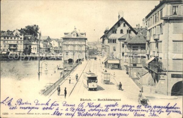 Strassenbahn Rathhausquai Zürich