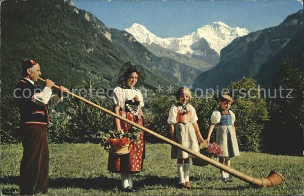 Alphorn Alphornbläser Trachten Mönch Jungfrau