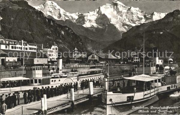 Dampfer Seitenrad Helvetia Interlaken Dampfschiffstation