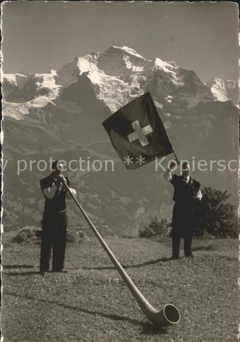 Alphorn Alphornbläser Fahnenschwinger Berner Ob