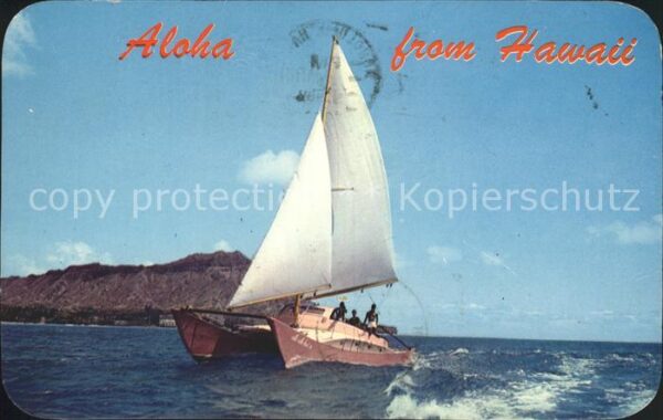 Segelboote Diamond Head Catamaran Waikiki Beach Ha