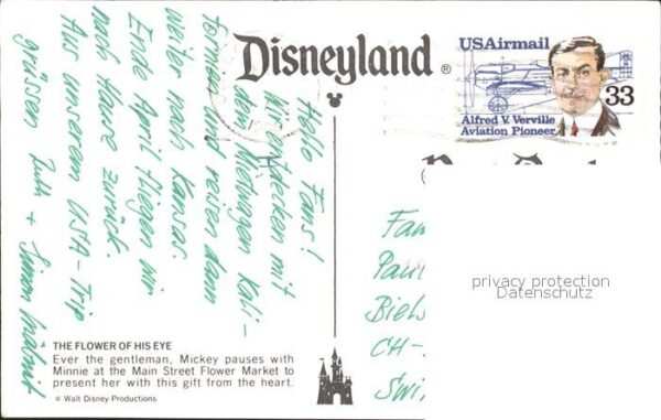 Disneyland California The Flower of his Eye Mickey Mouse Minn – Bild 2