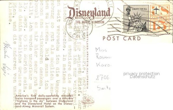 Disneyland California Monorail train Bahn – Bild 2
