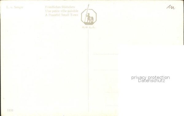 Kuenstlerkarte L. v. Senger Friedliches Städtchen – Bild 2