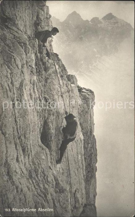 Bergsteigen Klettern Altenalptürme Abseilen